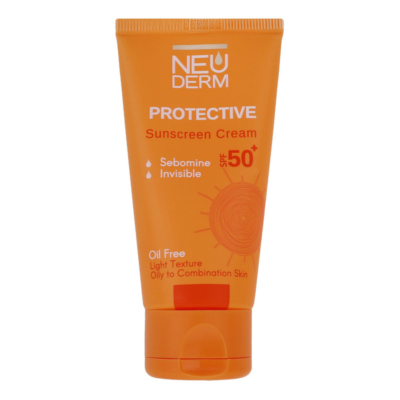 محصول نمونه تستی کرم ضدآفتاب بی‌رنگ نئودرم مدل Highly Protective SPF50، مناسب پوست‌های چرب تا مختلط، حجم 50 میلی‌لیتر